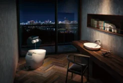 TOTO NEOREST NX2 Dual Flush 1.0 or 0.8 GPF Toilet with Integrated Bidet Seat and EWATER+ and ACTILIGHT, Cotton White, Vitreous China, MS903CUMFX#01