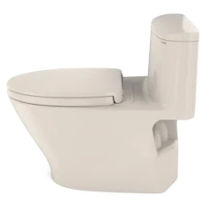 TOTO Nexus 1G One-Piece Elongated 1.0 GPF Universal Height Toilet with CEFIONTECT and SS124 SoftClose Seat, WASHLET+ Ready, Sedona Beige, Vitreous China, MS642124CUFG#12