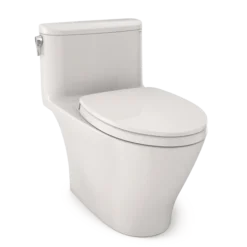 TOTO Nexus 1G One-Piece Elongated 1.0 GPF Universal Height Toilet with CEFIONTECT and SS124 SoftClose Seat, WASHLET+ Ready, Colonial White, Vitreous China, MS642124CUFG#11