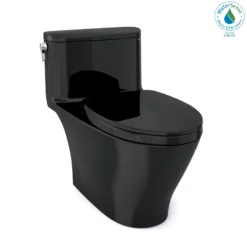 TOTO Nexus 1G One-Piece Elongated 1.0 GPF Universal Height Toilet with SS124 SoftClose Seat, WASHLET+ Ready, Ebony, Vitreous China, MS642124CUF#51