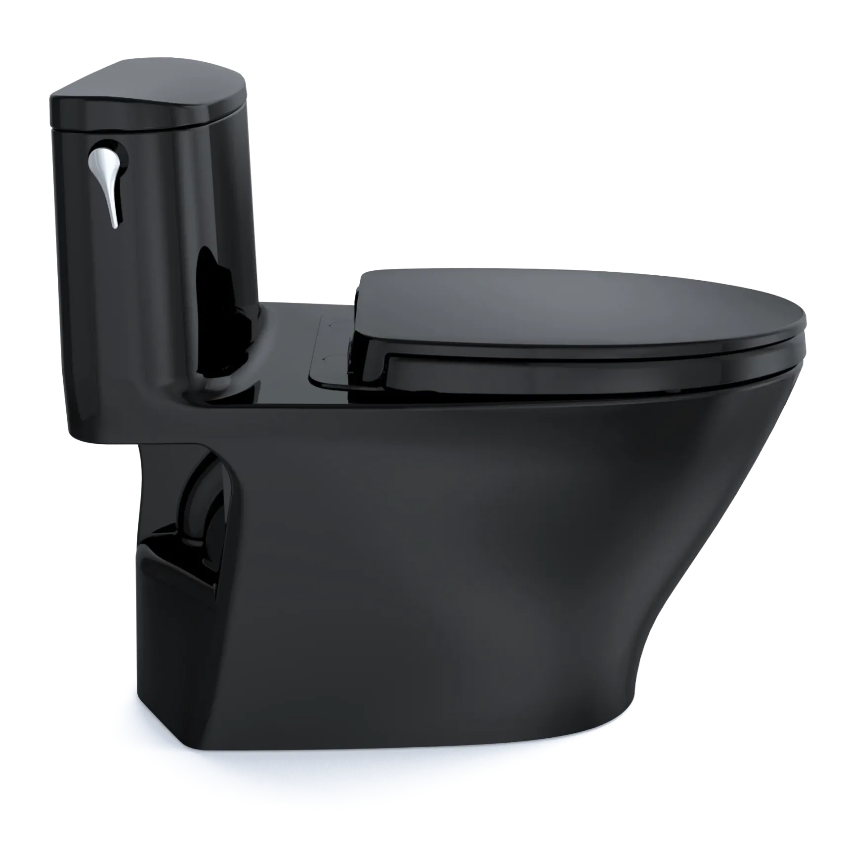 TOTO Nexus 1G One-Piece Elongated 1.0 GPF Universal Height Toilet with SS124 SoftClose Seat, WASHLET+ Ready, Ebony, Vitreous China, MS642124CUF#51