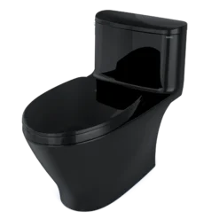 TOTO Nexus 1G One-Piece Elongated 1.0 GPF Universal Height Toilet with SS124 SoftClose Seat, WASHLET+ Ready, Ebony, Vitreous China, MS642124CUF#51