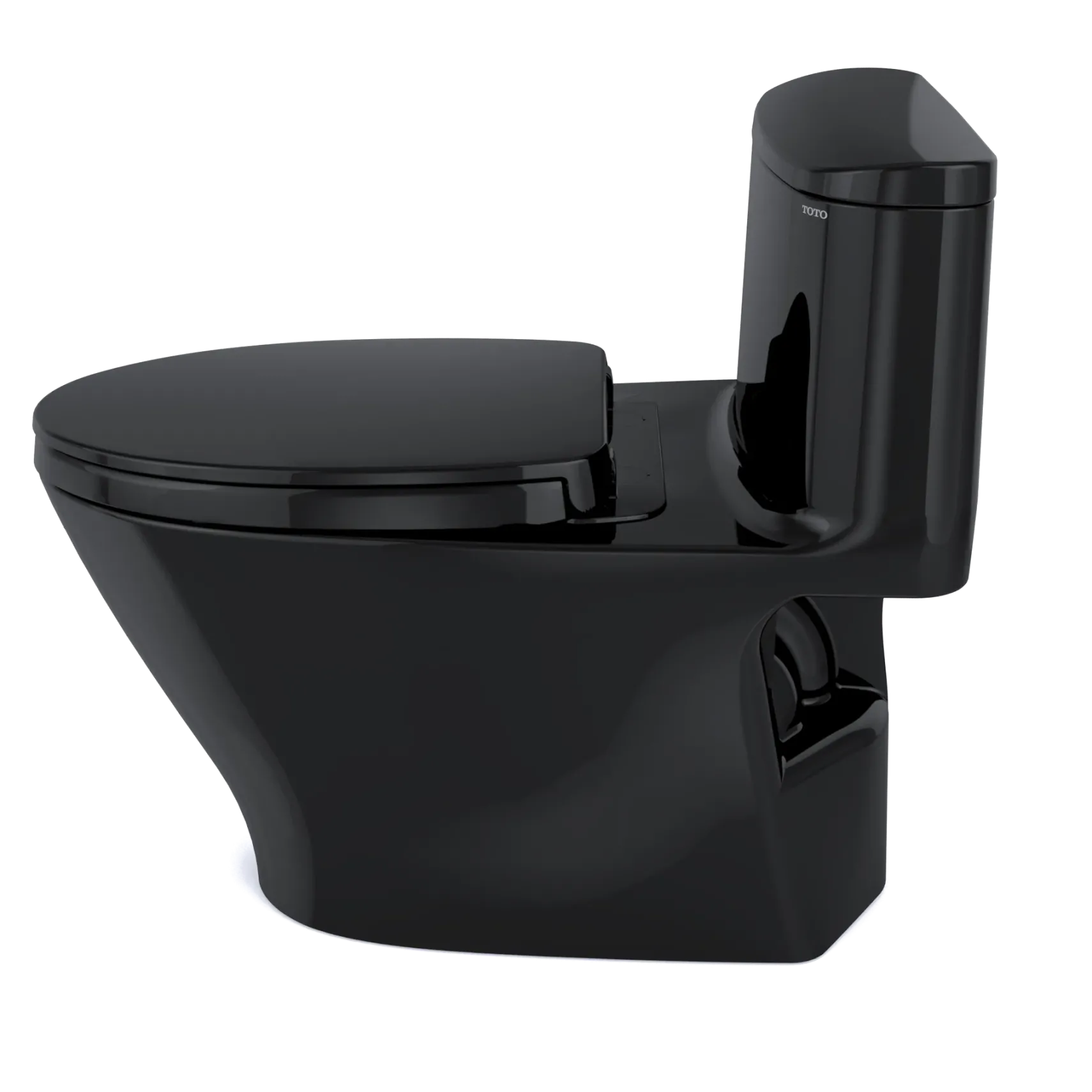 TOTO Nexus 1G One-Piece Elongated 1.0 GPF Universal Height Toilet with SS124 SoftClose Seat, WASHLET+ Ready, Ebony, Vitreous China, MS642124CUF#51