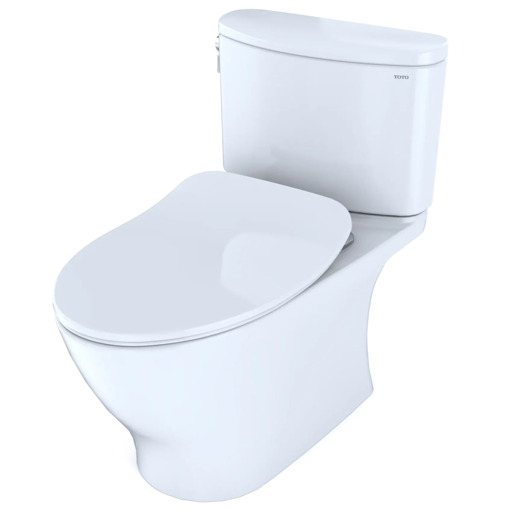 TOTO Nexus 1G Two-Piece Elongated 1.0 GPF Universal Height Toilet with CEFIONTECT and SS234 SoftClose Seat, WASHLET+ Ready, Cotton White, Vitreous China, MS442234CUFG#01