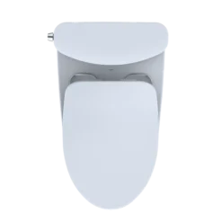 TOTO Nexus 1G Two-Piece Elongated 1.0 GPF Universal Height Toilet with CEFIONTECT and SS234 SoftClose Seat, WASHLET+ Ready, Cotton White, Vitreous China, MS442234CUFG#01