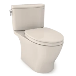 TOTO Nexus 1G Two-Piece Elongated 1.0 GPF Universal Height Toilet with CEFIONTECT and SS124 SoftClose Seat, WASHLET+ Ready, Sedona Beige, Vitreous China, MS442124CUFG#12