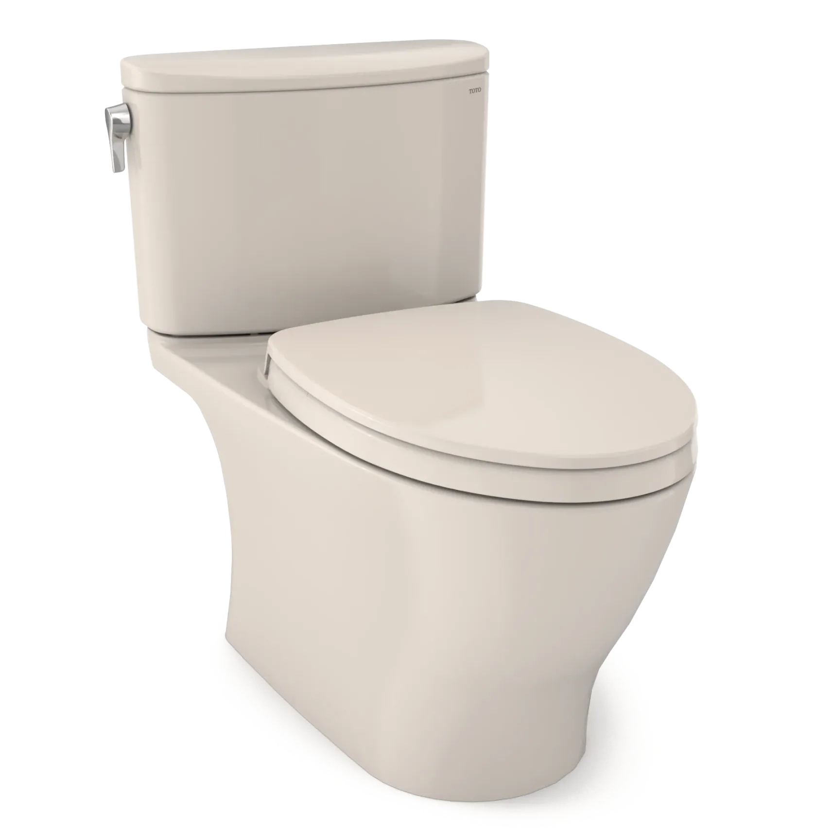 TOTO Nexus 1G Two-Piece Elongated 1.0 GPF Universal Height Toilet with CEFIONTECT and SS124 SoftClose Seat, WASHLET+ Ready, Sedona Beige, Vitreous China, MS442124CUFG#12