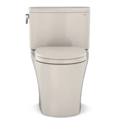 TOTO Nexus 1G Two-Piece Elongated 1.0 GPF Universal Height Toilet with CEFIONTECT and SS124 SoftClose Seat, WASHLET+ Ready, Sedona Beige, Vitreous China, MS442124CUFG#12