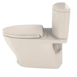 TOTO Nexus 1G Two-Piece Elongated 1.0 GPF Universal Height Toilet with CEFIONTECT and SS124 SoftClose Seat, WASHLET+ Ready, Sedona Beige, Vitreous China, MS442124CUFG#12