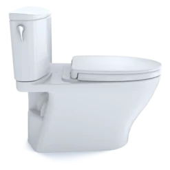 TOTO Nexus 1G Two-Piece Elongated 1.0 GPF Universal Height Toilet with CEFIONTECT and SS124 SoftClose Seat, WASHLET+ Ready, Cotton White, Vitreous China, MS442124CUFG#01