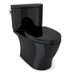 TOTO Nexus 1G Two-Piece Elongated 1.0 GPF Universal Height Toilet with SS124 SoftClose Seat, WASHLET+ Ready, Ebony, Vitreous China, MS442124CUF#51