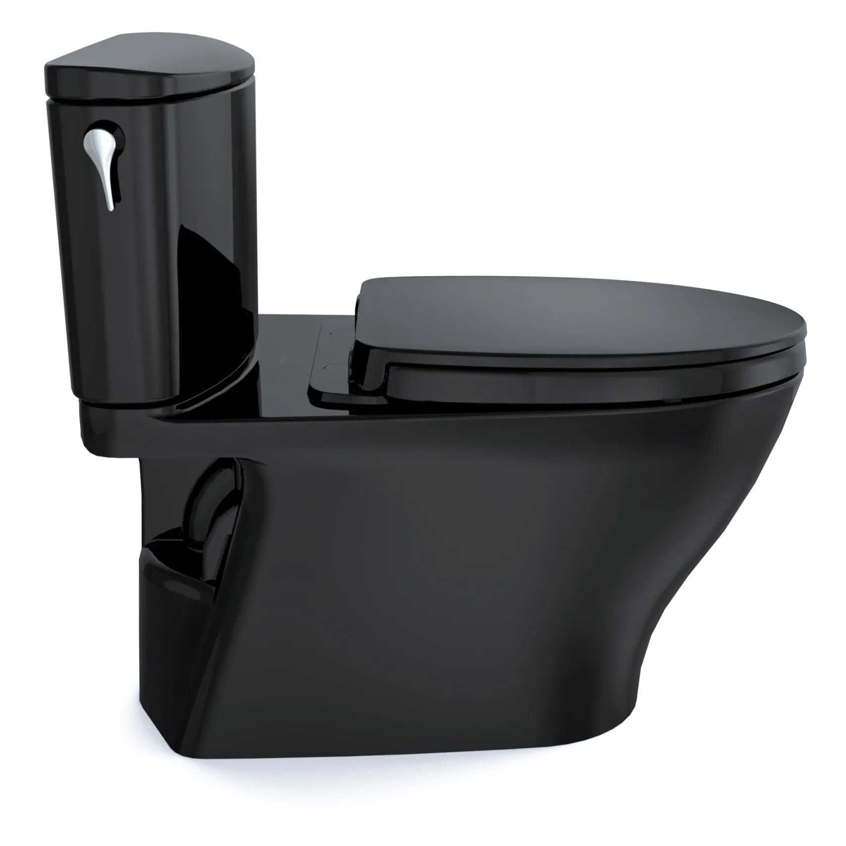 TOTO Nexus 1G Two-Piece Elongated 1.0 GPF Universal Height Toilet with SS124 SoftClose Seat, WASHLET+ Ready, Ebony, Vitreous China, MS442124CUF#51