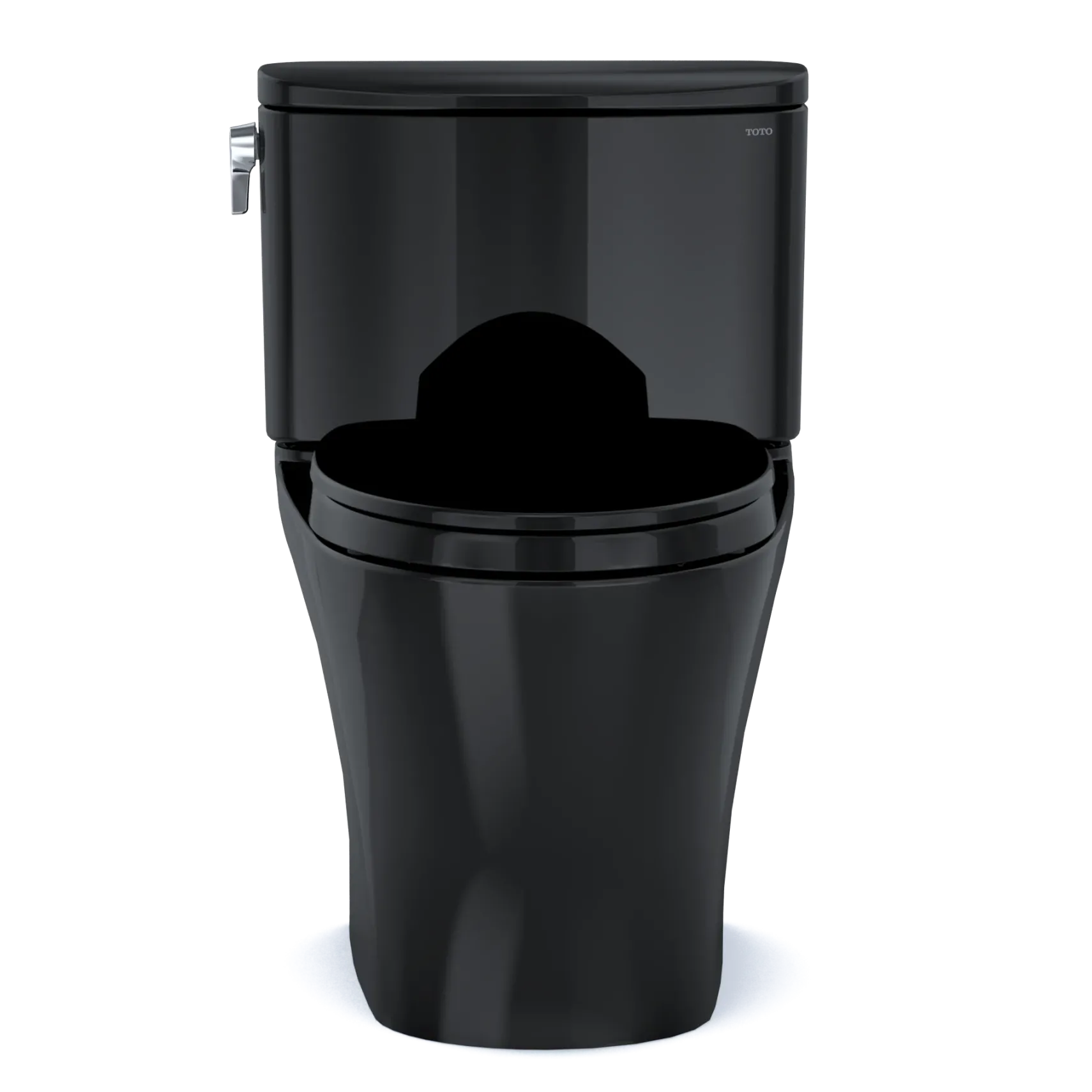 TOTO Nexus 1G Two-Piece Elongated 1.0 GPF Universal Height Toilet with SS124 SoftClose Seat, WASHLET+ Ready, Ebony, Vitreous China, MS442124CUF#51