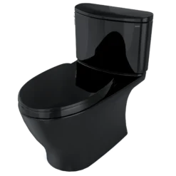 TOTO Nexus 1G Two-Piece Elongated 1.0 GPF Universal Height Toilet with SS124 SoftClose Seat, WASHLET+ Ready, Ebony, Vitreous China, MS442124CUF#51