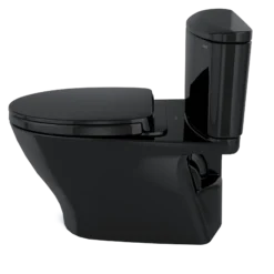 TOTO Nexus 1G Two-Piece Elongated 1.0 GPF Universal Height Toilet with SS124 SoftClose Seat, WASHLET+ Ready, Ebony, Vitreous China, MS442124CUF#51