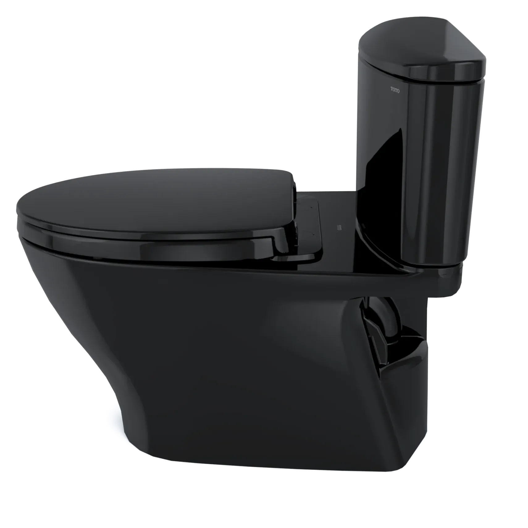 TOTO Nexus 1G Two-Piece Elongated 1.0 GPF Universal Height Toilet with SS124 SoftClose Seat, WASHLET+ Ready, Ebony, Vitreous China, MS442124CUF#51