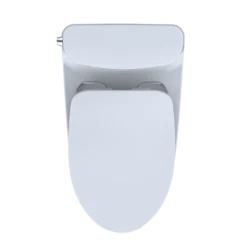 TOTO Nexus One-Piece Elongated 1.28 GPF Universal Height Toilet with CEFIONTECT and SS234 SoftClose Seat, WASHLET+ Ready, Cotton White, Vitreous China, MS642234CEFG#01