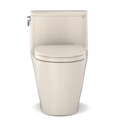 TOTO Nexus One-Piece Elongated 1.28 GPF Universal Height Toilet with CEFIONTECT and SS124 SoftClose Seat, WASHLET+ Ready, Sedona Beige, Vitreous China, MS642124CEFG#12