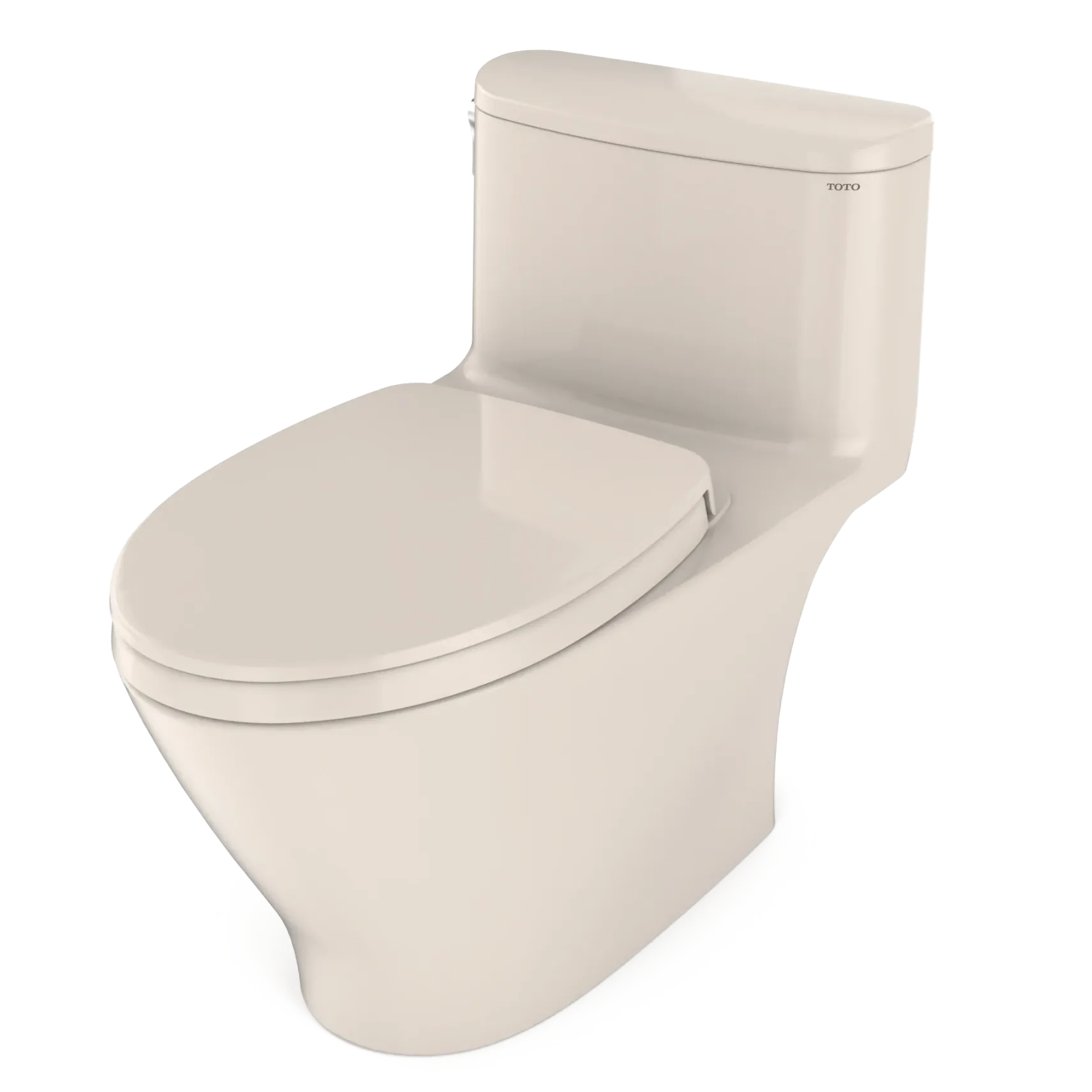 TOTO Nexus One-Piece Elongated 1.28 GPF Universal Height Toilet with CEFIONTECT and SS124 SoftClose Seat, WASHLET+ Ready, Sedona Beige, Vitreous China, MS642124CEFG#12