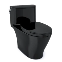 TOTO Nexus One-Piece Elongated 1.28 GPF Universal Height Toilet with SS124 SoftClose Seat, WASHLET+ Ready, Ebony, Vitreous China, MS642124CEF#51