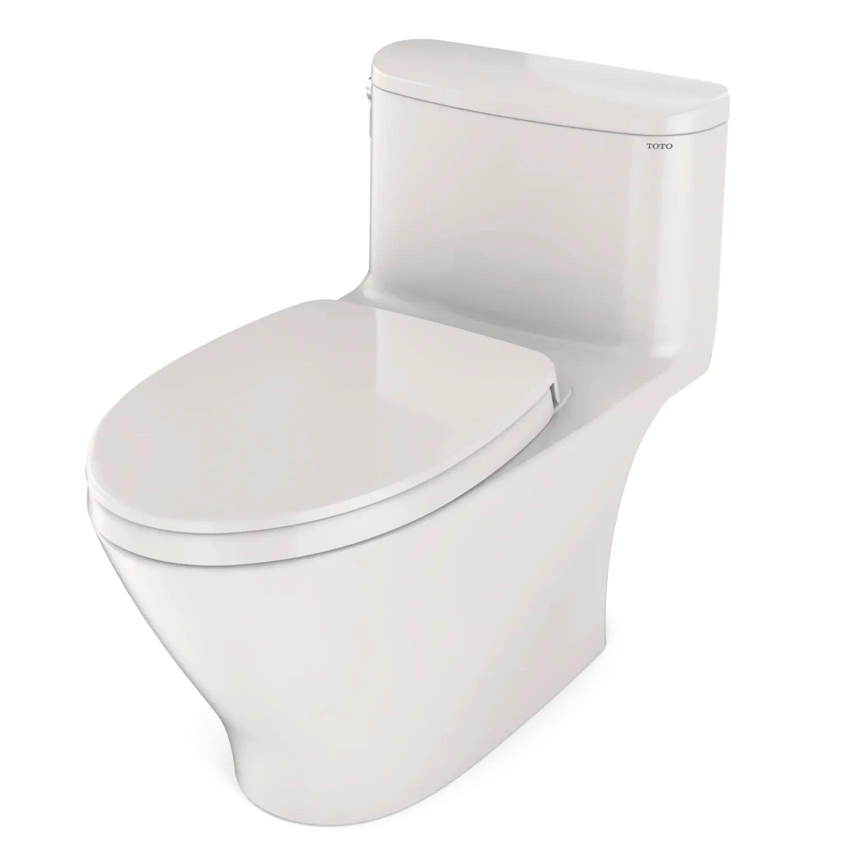 TOTO Nexus One-Piece Elongated 1.28 GPF Universal Height Toilet with CEFIONTECT and SS124 SoftClose Seat, WASHLET+ Ready, Colonial White, Vitreous China, MS642124CEFG#11