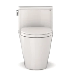 TOTO Nexus One-Piece Elongated 1.28 GPF Universal Height Toilet with CEFIONTECT and SS124 SoftClose Seat, WASHLET+ Ready, Colonial White, Vitreous China, MS642124CEFG#11
