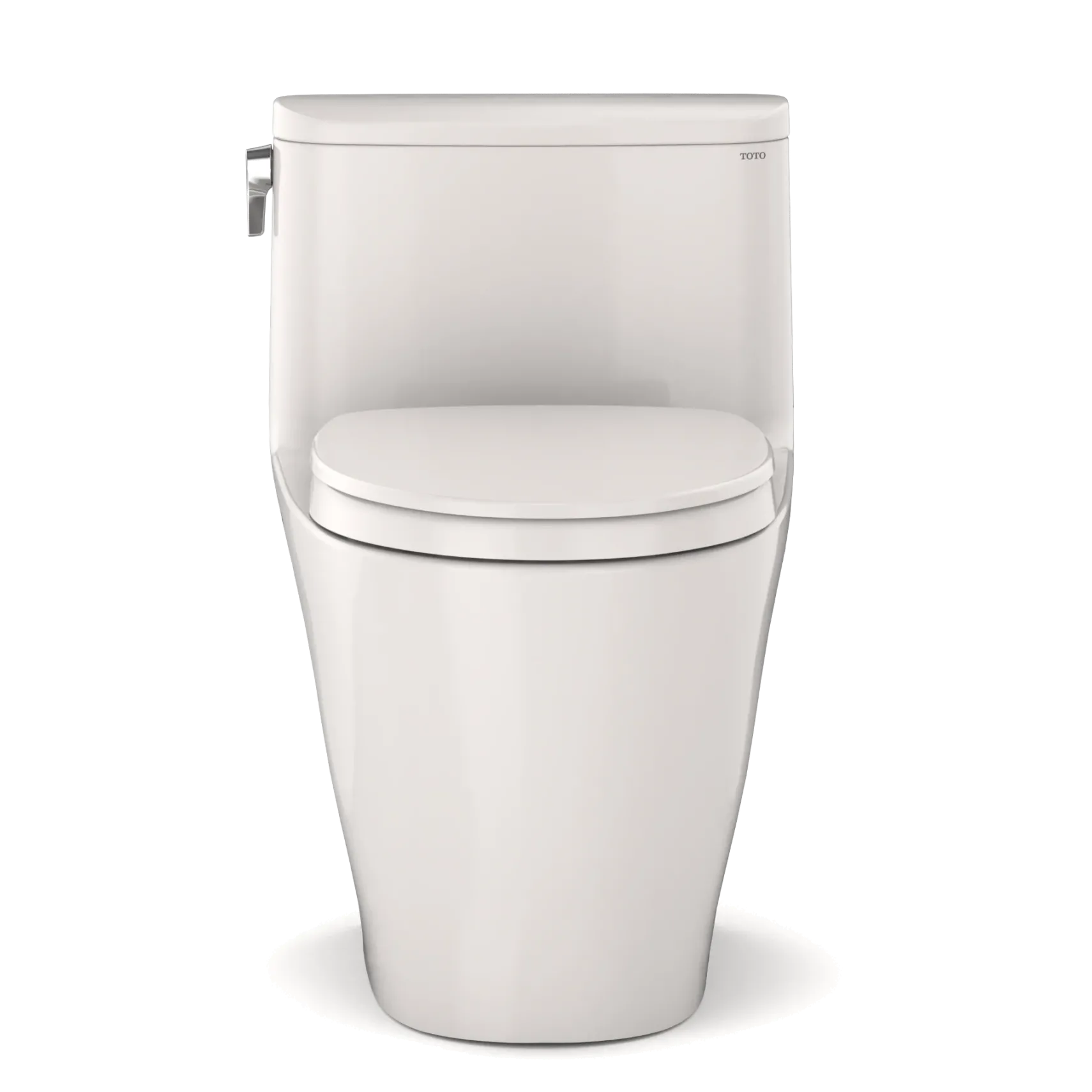 TOTO Nexus One-Piece Elongated 1.28 GPF Universal Height Toilet with CEFIONTECT and SS124 SoftClose Seat, WASHLET+ Ready, Colonial White, Vitreous China, MS642124CEFG#11
