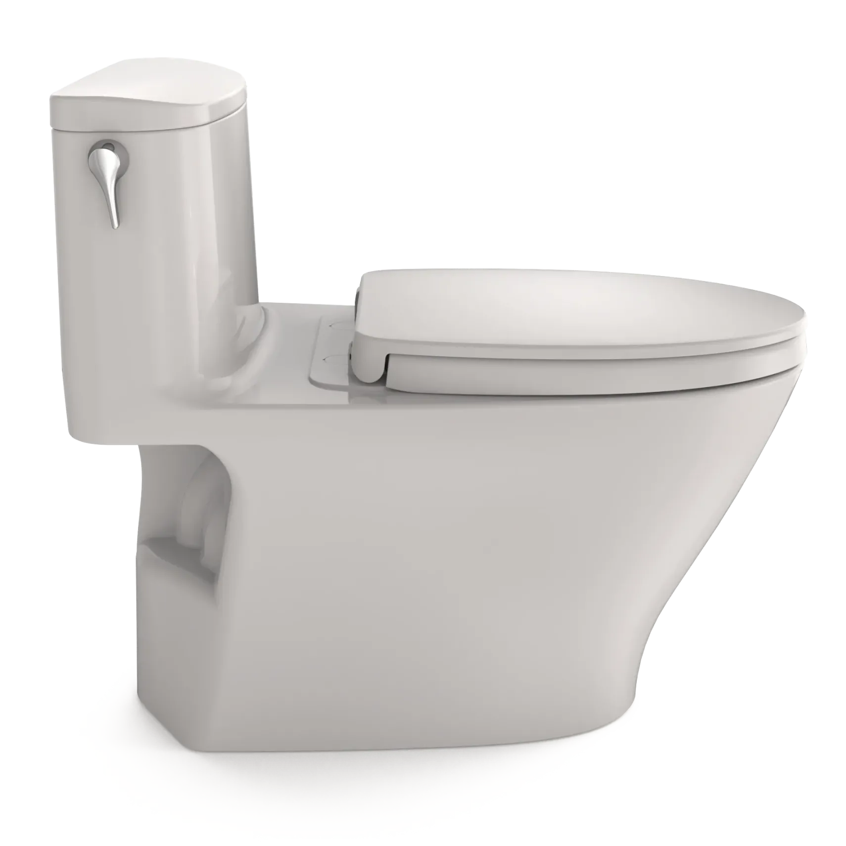 TOTO Nexus One-Piece Elongated 1.28 GPF Universal Height Toilet with CEFIONTECT and SS124 SoftClose Seat, WASHLET+ Ready, Colonial White, Vitreous China, MS642124CEFG#11