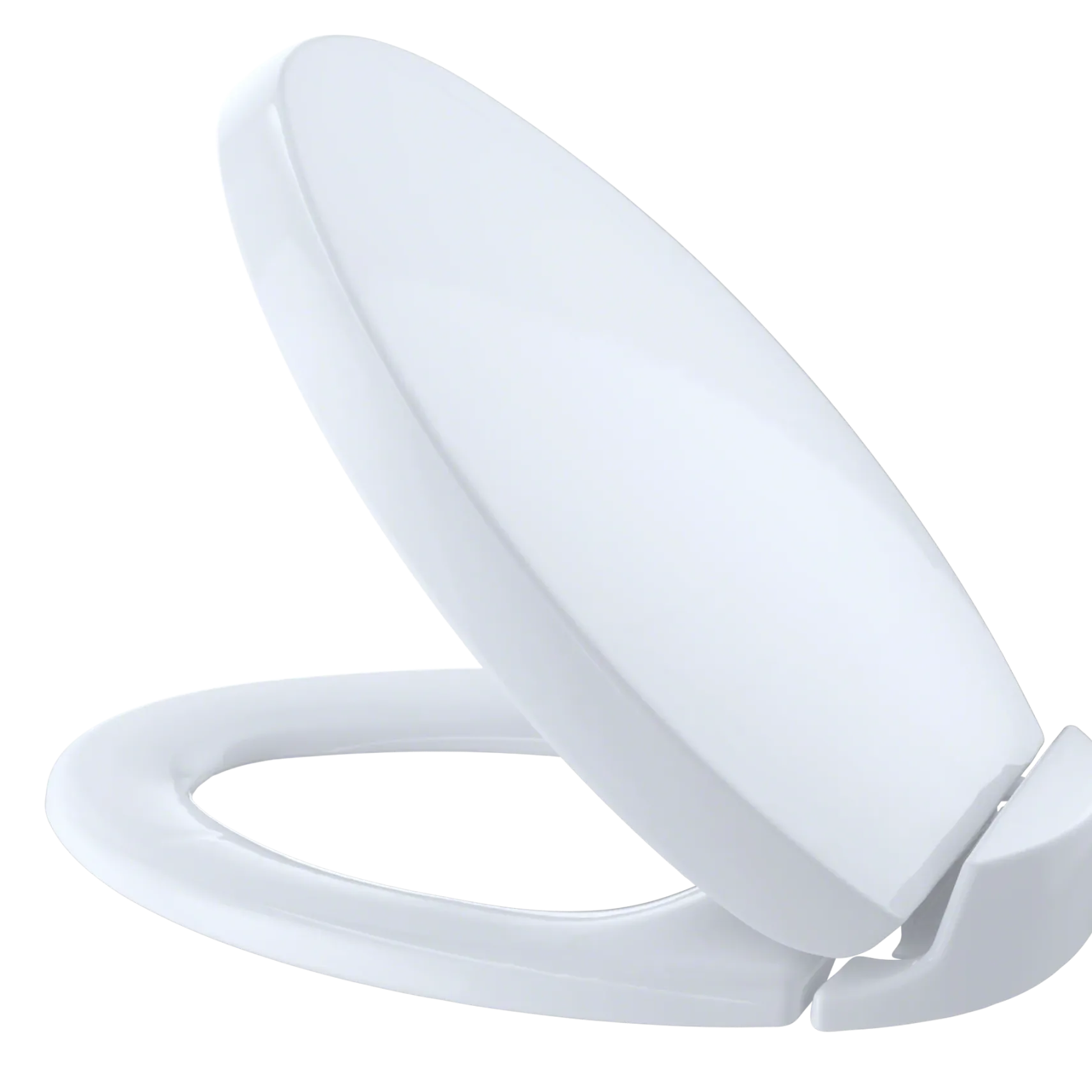 TOTO Oval SoftClose Non Slamming, Slow Close Elongated Toilet Seat and Lid, Cotton White, Plastic, SS204#01