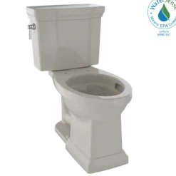 TOTO Promenade II 1G Two-Piece Elongated 1.0 GPF Universal Height Toilet with CEFIONTECT, Bone, Vitreous China, CST404CUFG#03