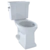 TOTO Promenade II 1G Two-Piece Elongated 1.0 GPF Universal Height Toilet with CEFIONTECT, Cotton White, Vitreous China, CST404CUFG#01