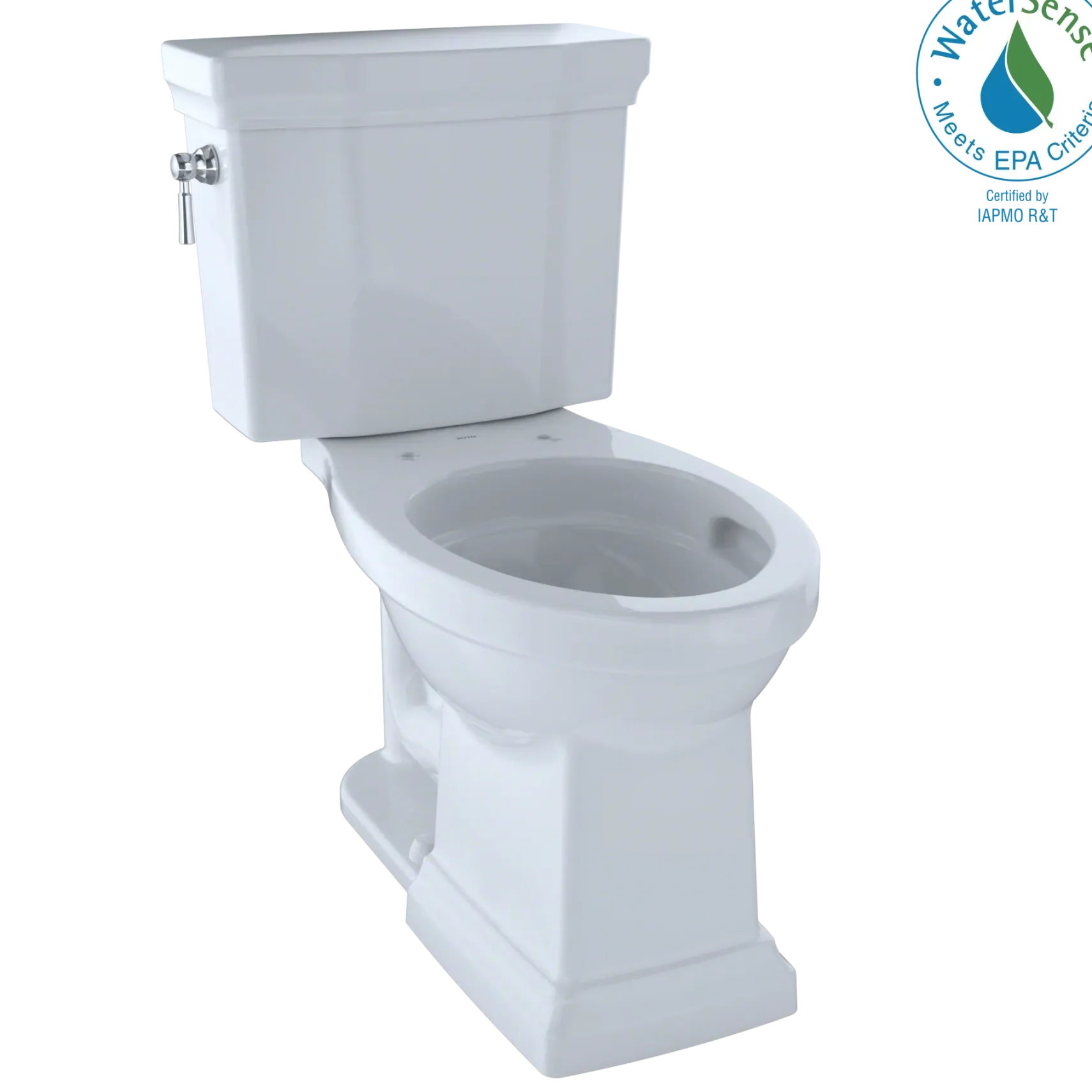 TOTO Promenade II 1G Two-Piece Elongated 1.0 GPF Universal Height Toilet with CEFIONTECT, Cotton White, Vitreous China, CST404CUFG#01
