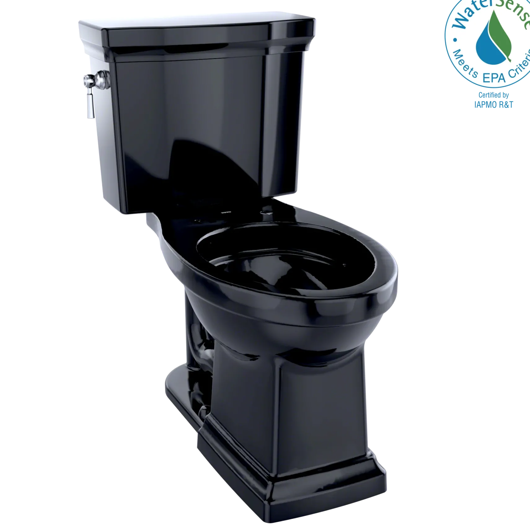 TOTO Promenade II 1G Two-Piece Elongated 1.0 GPF Universal Height Toilet, Ebony, Vitreous China, CST404CUF#51