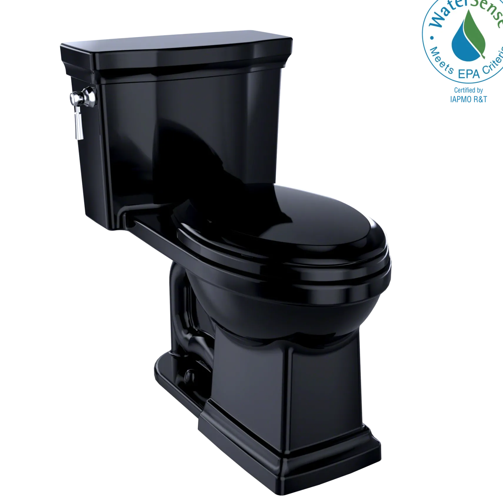 TOTO Promenade II One-Piece Elongated 1.28 GPF Universal Height Toilet, Ebony, Vitreous China, MS814224CEF#51