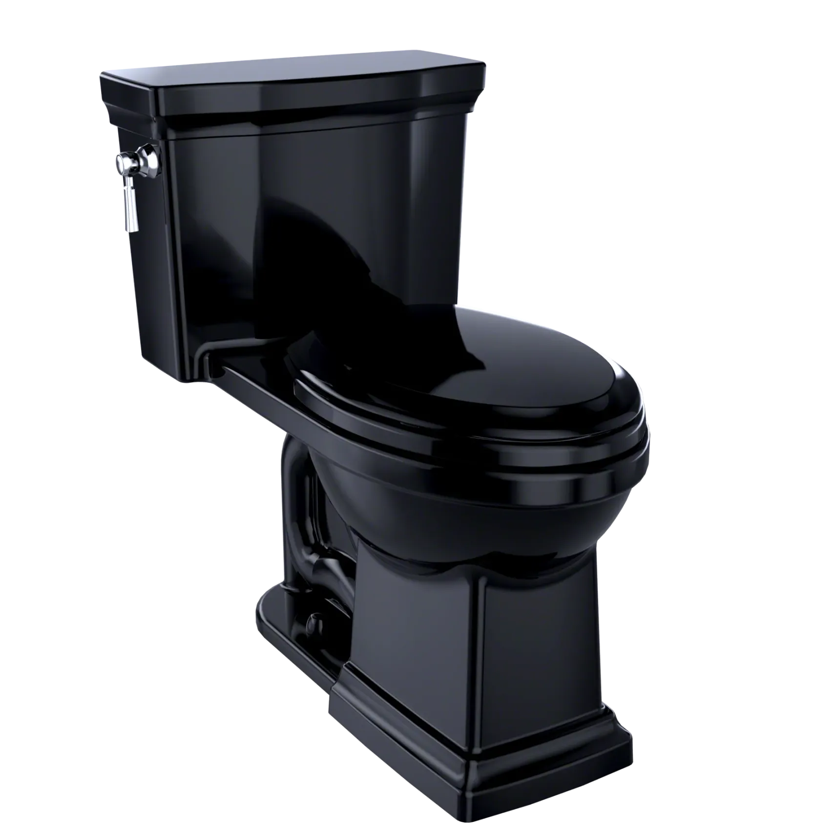 TOTO Promenade II One-Piece Elongated 1.28 GPF Universal Height Toilet, Ebony, Vitreous China, MS814224CEF#51