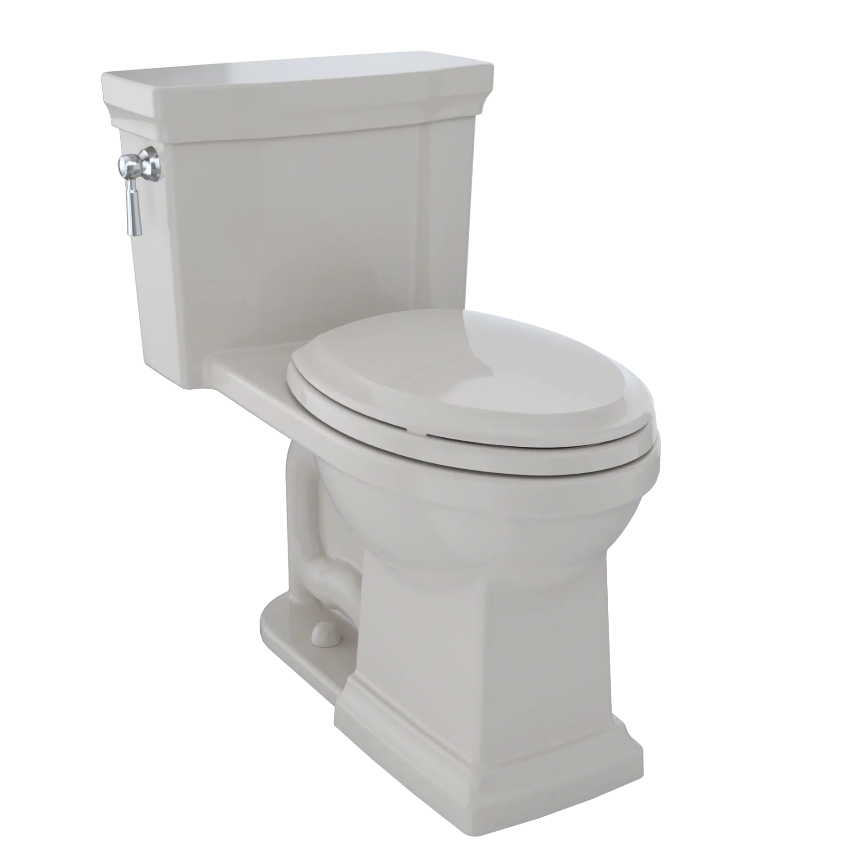 TOTO Promenade II One-Piece Elongated 1.28 GPF Universal Height Toilet with CEFIONTECT, Sedona Beige, Vitreous China, MS814224CEFG#12
