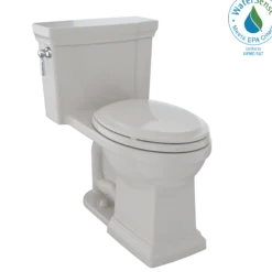 TOTO Promenade II One-Piece Elongated 1.28 GPF Universal Height Toilet with CEFIONTECT, Sedona Beige, Vitreous China, MS814224CEFG#12
