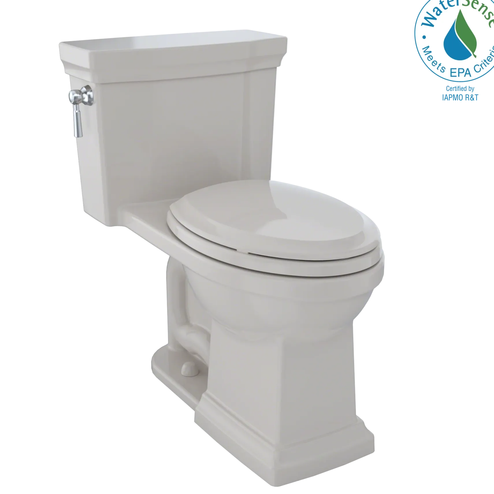 TOTO Promenade II One-Piece Elongated 1.28 GPF Universal Height Toilet with CEFIONTECT, Sedona Beige, Vitreous China, MS814224CEFG#12