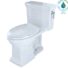 TOTO Promenade II One-Piece Elongated 1.28 GPF Universal Height Toilet with CEFIONTECT and Right-Hand Trip Lever, Cotton White, Vitreous China, MS814224CEFRG#01