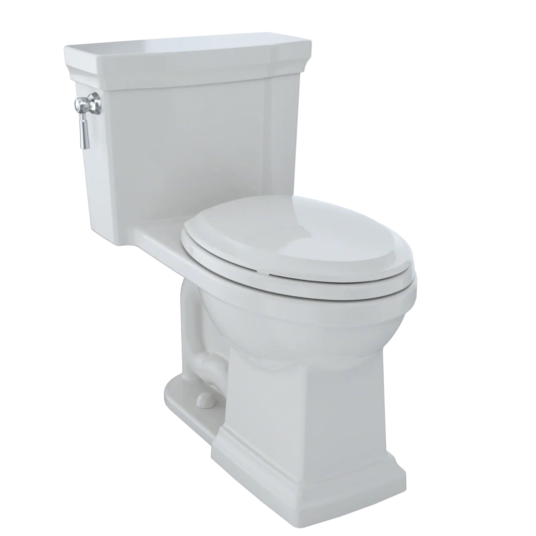 TOTO Promenade II One-Piece Elongated 1.28 GPF Universal Height Toilet with CEFIONTECT, Colonial White, Vitreous China, MS814224CEFG#11