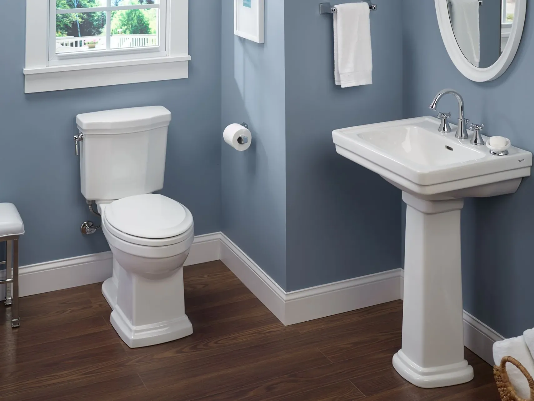 TOTO Promenade II Two-Piece Elongated 1.28 GPF Universal Height Toilet with CEFIONTECT, Bone, Vitreous China, CST404CEFG#03