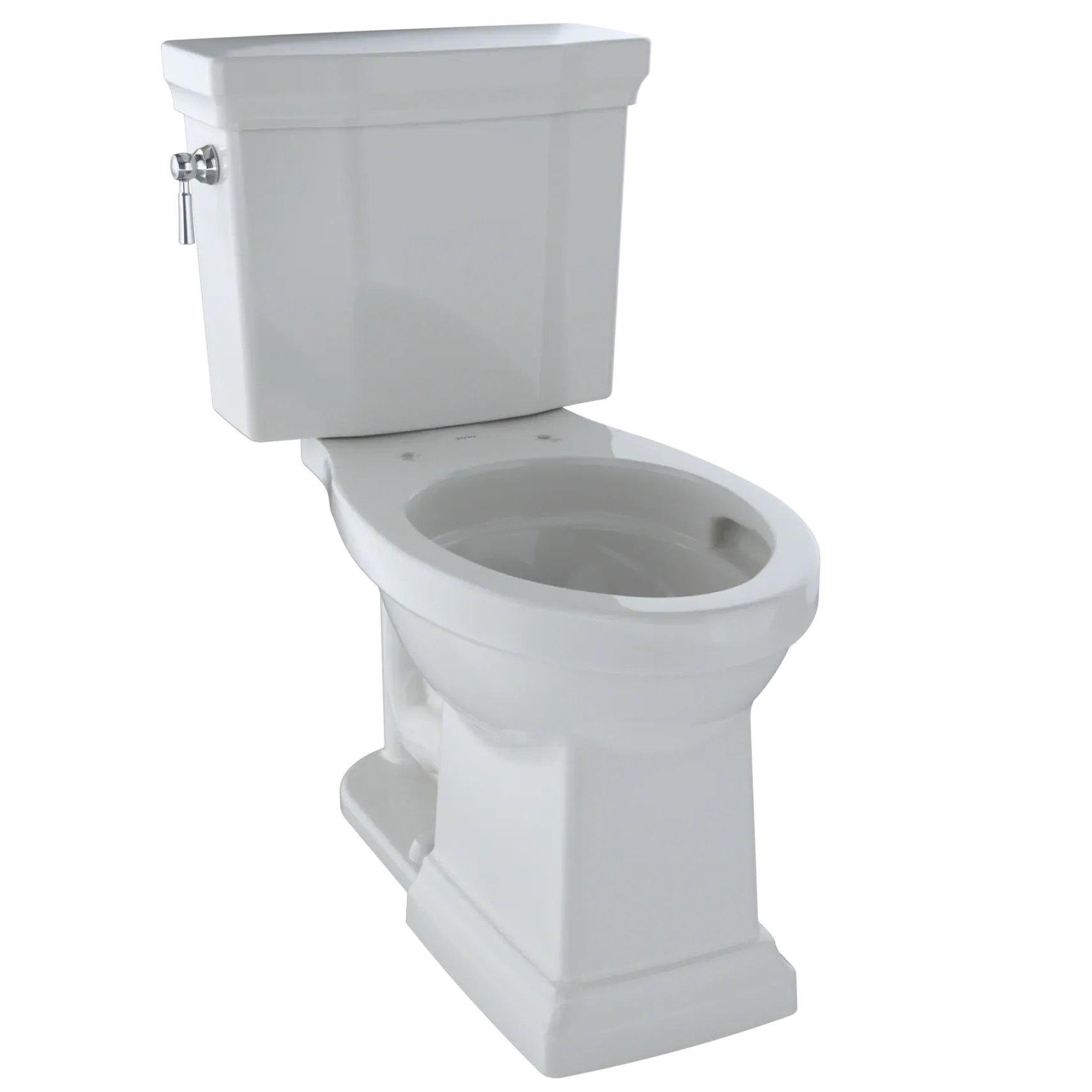 TOTO Promenade II Two-Piece Elongated 1.28 GPF Universal Height Toilet with CEFIONTECT, Colonial White, Vitreous China, CST404CEFG#11