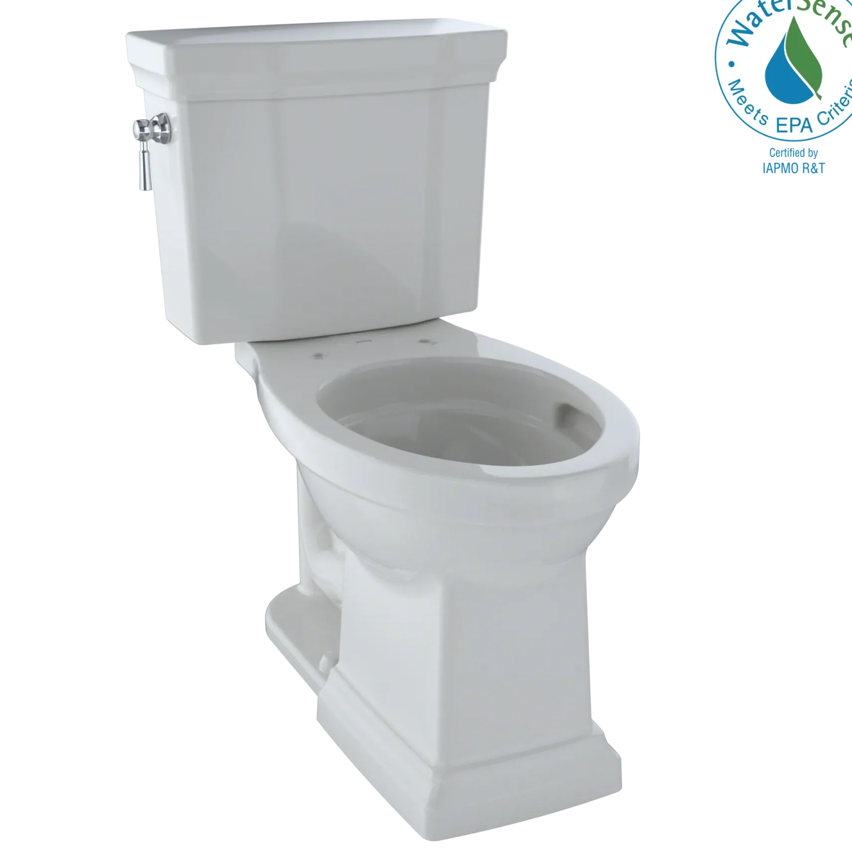 TOTO Promenade II Two-Piece Elongated 1.28 GPF Universal Height Toilet with CEFIONTECT, Colonial White, Vitreous China, CST404CEFG#11
