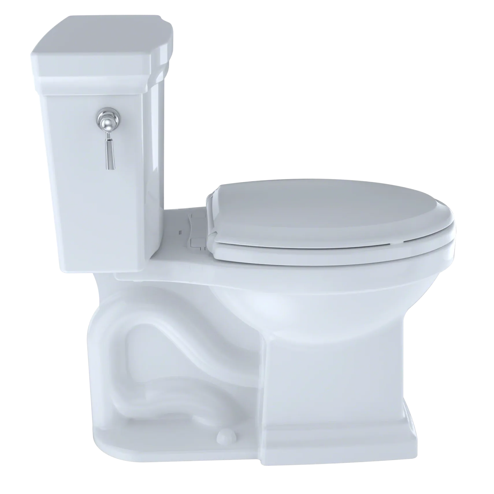 TOTO Promenade II Two-Piece Elongated 1.28 GPF Universal Height Toilet with CEFIONTECT, Colonial White, Vitreous China, CST404CEFG#11