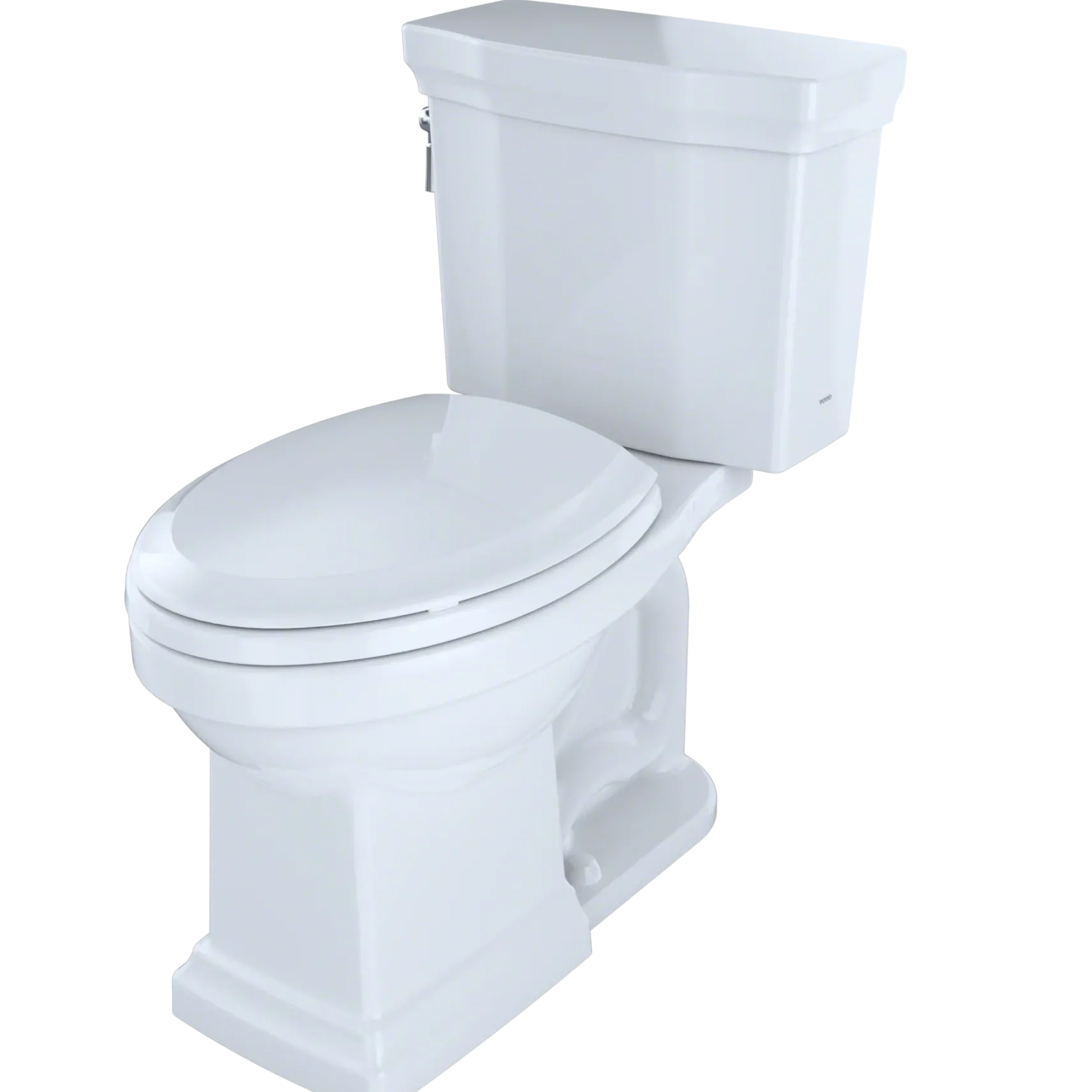 TOTO Promenade II Two-Piece Elongated 1.28 GPF Universal Height Toilet with CEFIONTECT, Colonial White, Vitreous China, CST404CEFG#11