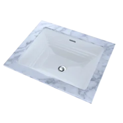 TOTO Promenade Rectangular Undermount Bathroom Sink, Cotton White, Vitreous China, LT533#01