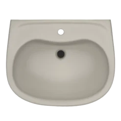 TOTO Prominence Oval Wall-Mount Bathroom Sink with CeFiONtect and Shroud for Single Hole Faucets, Bone, Vitreous China, LHT242G#03