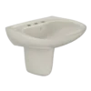 TOTO Prominence Oval Wall-Mount Bathroom Sink with CEFIONTECT and Shroud for 8 Inch Center Faucets, Sedona Beige, Vitreous China, LHT242.8G#12