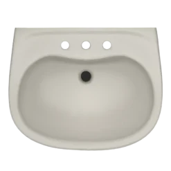 TOTO Prominence Oval Wall-Mount Bathroom Sink with CEFIONTECT and Shroud for 8 Inch Center Faucets, Sedona Beige, Vitreous China, LHT242.8G#12