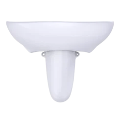 TOTO Prominence Oval Wall-Mount Bathroom Sink with CEFIONTECT and Shroud for 8 Inch Center Faucets, Cotton White, Vitreous China, LHT242.8G#01
